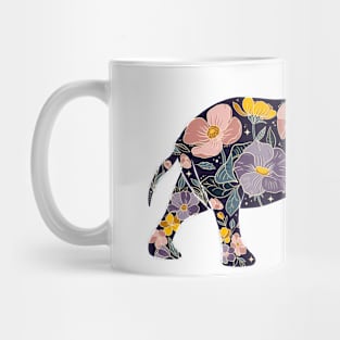 Floral Elephant Silhouette - Wild Purple Mug